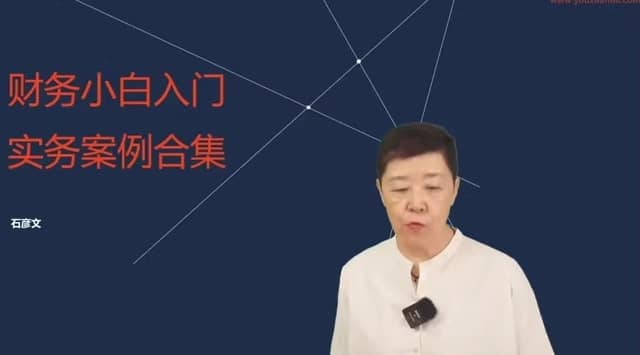 石彦文财税实操课：财务入门视频教程