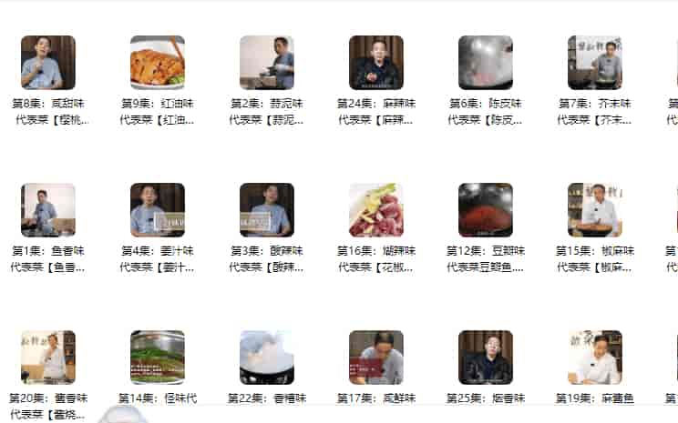 黎叔川菜教程：正宗24味教学 | 瘦巴巴资源