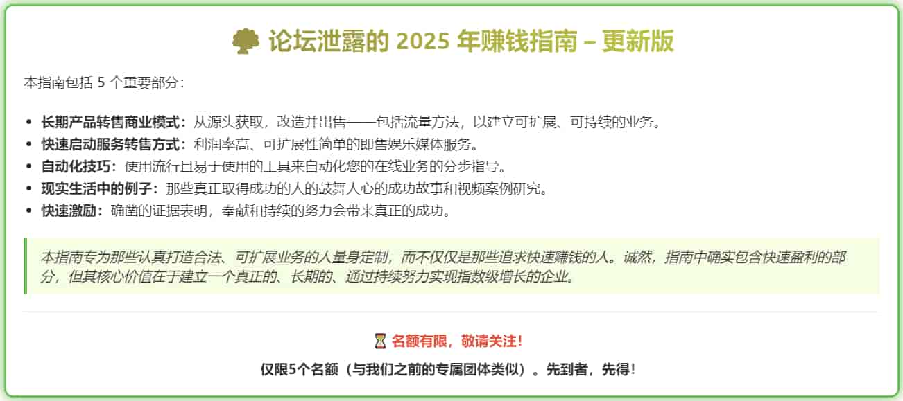 2025赚钱指南更新版 1 赚钱指南封面